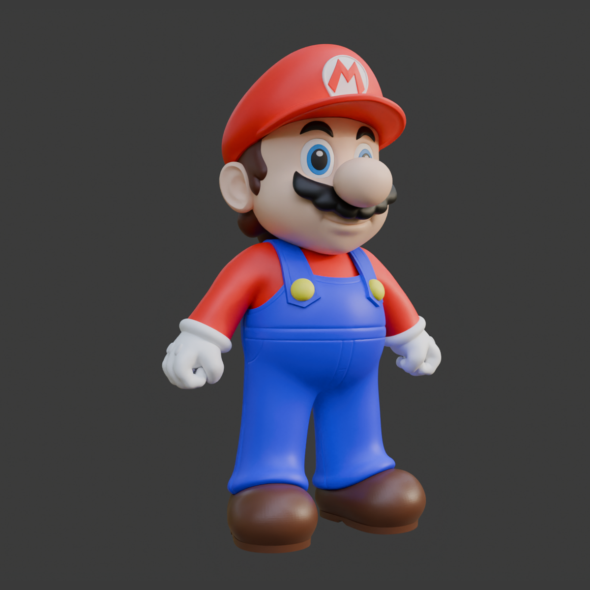 Life-Size Mario 3D-Printed Display Figure — Approximately 2.5 Feet Tall