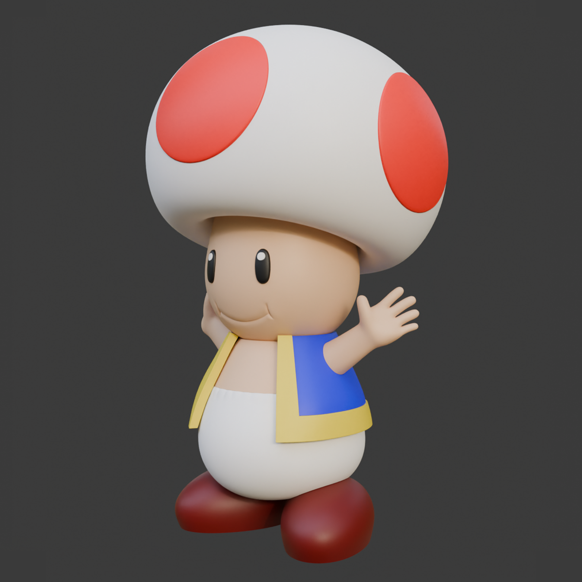 Large Toad 3D-Printed Display Figure — Approximately 2.5 Feet Tall